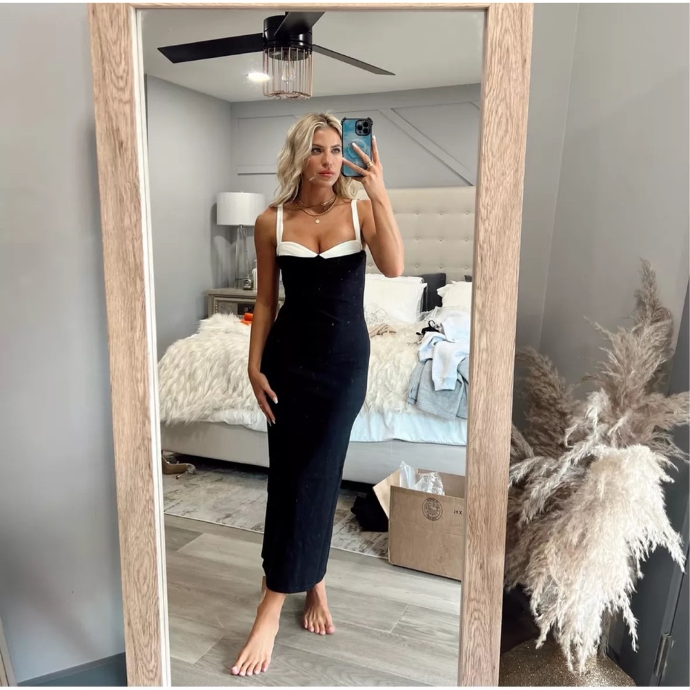 REFORMATION Nelle Black Dress S - Picture 2 of 6